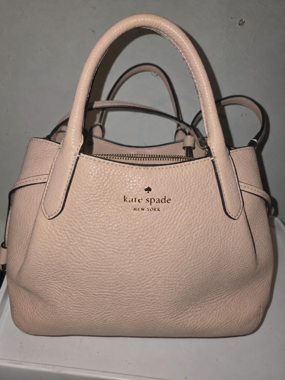 Kate Spade Dumpling Small Satchel Blush Pink Pebbled Leather Crossbody